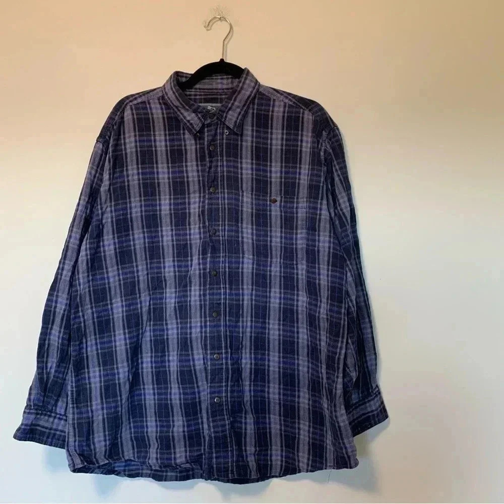 Woolrich plaid checkered 100% cotton long sleeves button down shirt